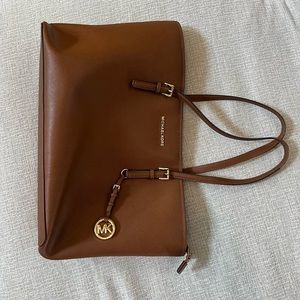 Michael Kors Jet set travel, brown leather, large bag